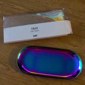 Rainbow Colored Metallic Trinket Tray Jewelry Holder by HAY